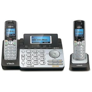 Telefone sem Fio 2 com 2Aparelhos 2 Linhas VTECH DS6151 2 Prateado