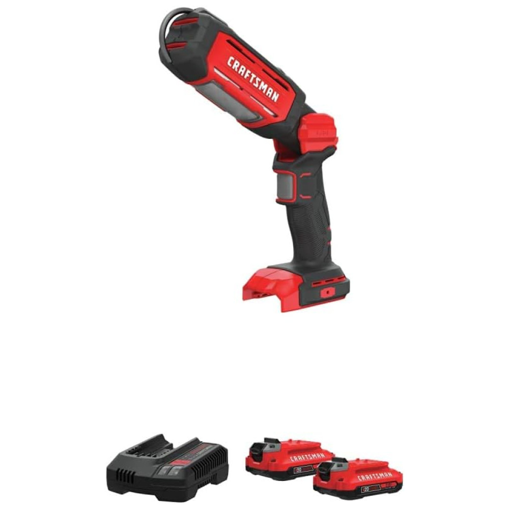 V20 Lanterna Led Portátil com Kit de Bateria 700 lumens 20 V CRAFTSMAN Vermelho