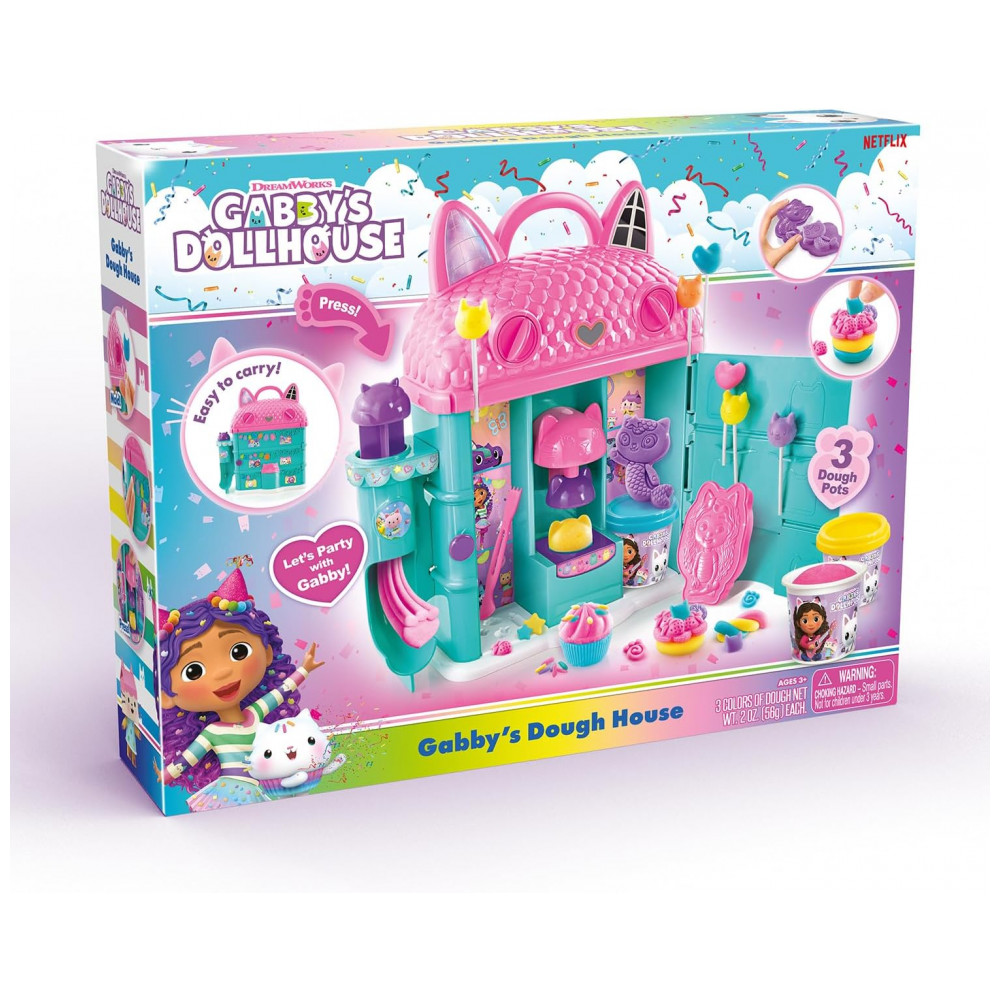 Canal Toys Casa de Massinha da Gabby's Dollhouse! Divirta-se modelando e decorando com facilidade e portabilidade! Para crianças a partir de 4 anos - Imagem 3