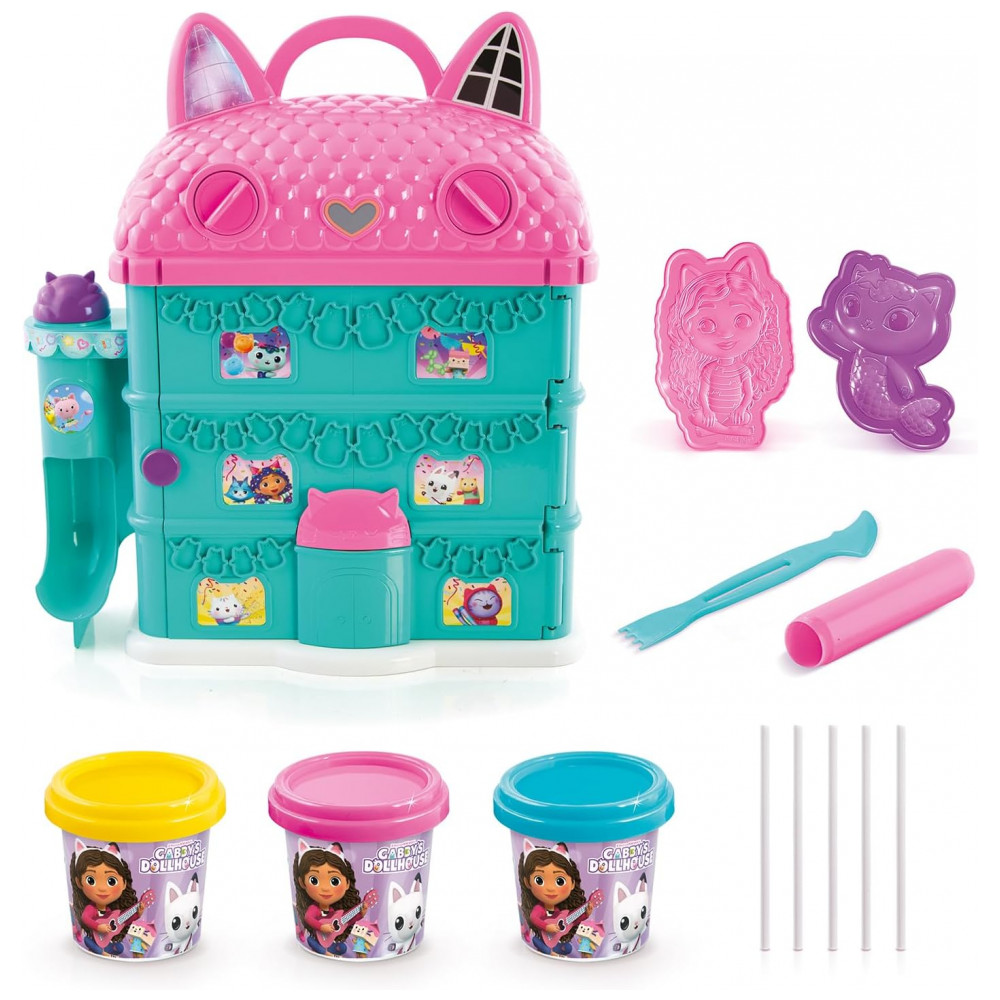 Canal Toys Casa de Massinha da Gabby's Dollhouse! Divirta-se modelando e decorando com facilidade e portabilidade! Para crianças a partir de 4 anos - Imagem 5