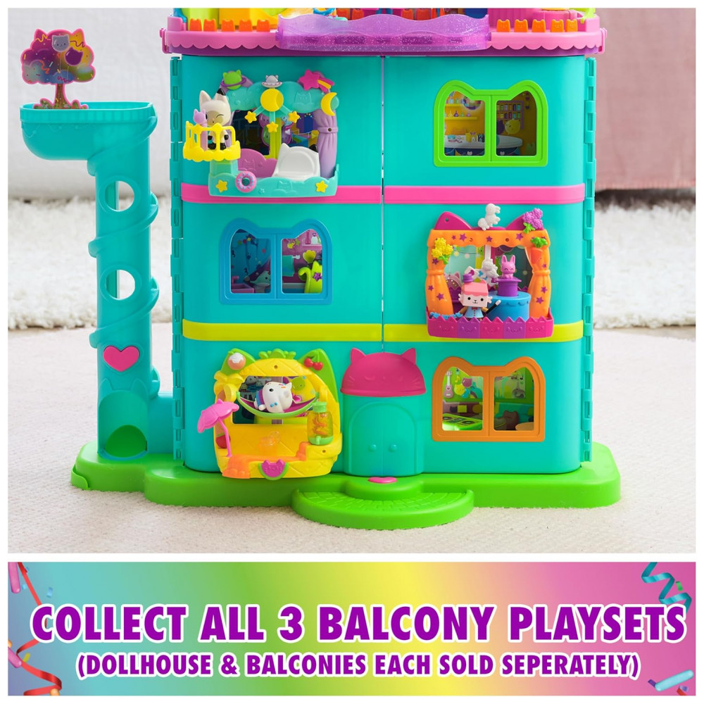 Playset Varanda dos Sonhos Pandy Paws da Casa de Bonecas Gabbys Dollhouse, 8 Peças com Figuras de Brinquedo, Acessórios de Casa de Bonecas - Imagem 6