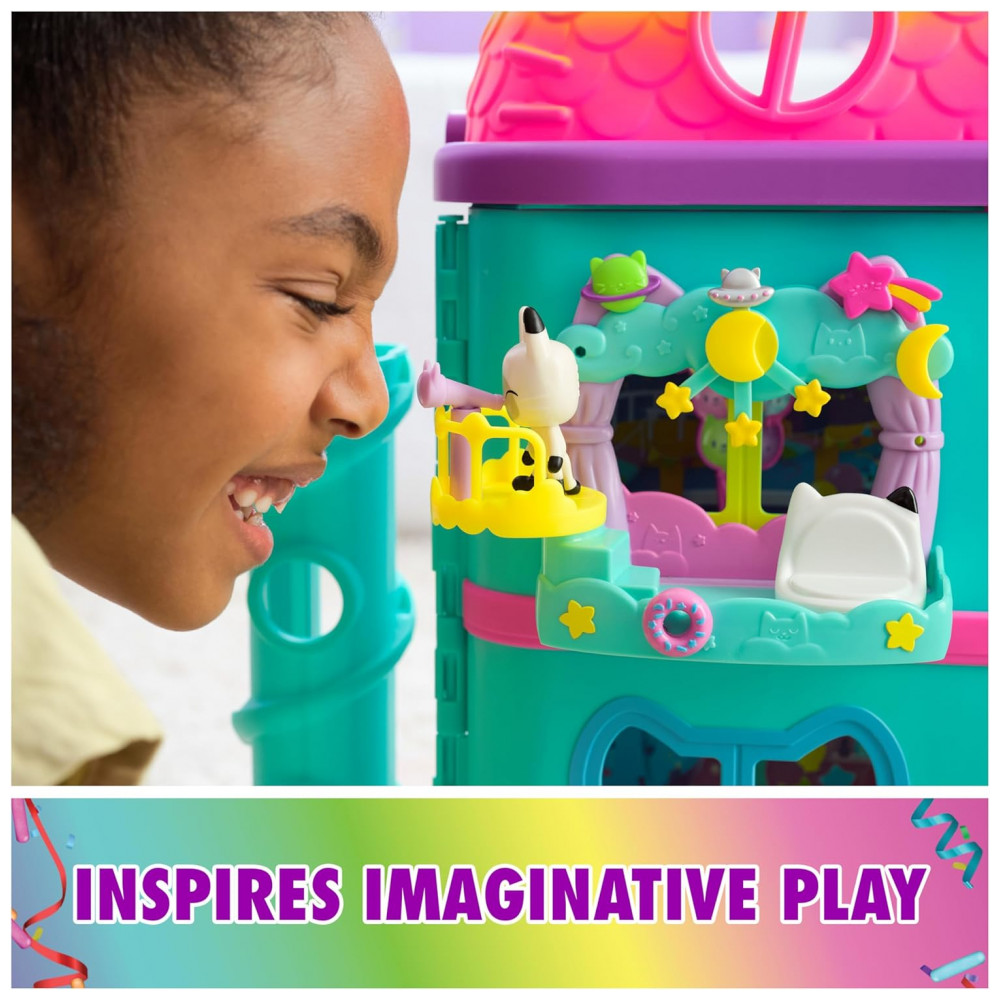 Playset Varanda dos Sonhos Pandy Paws da Casa de Bonecas Gabbys Dollhouse, 8 Peças com Figuras de Brinquedo, Acessórios de Casa de Bonecas - Imagem 7