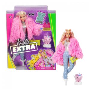 Boneca Extra com 15 Acessórios Fashion para Crianças de 3 anos ou Mais BARBIE GRN28 Rosa