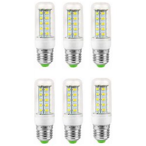 Kit 6 Lâmpadas LED Milho E27 6W 400-450Lm Luz Quente e Fria 3000K/6000K Econômicas DC12-80V Classe A+ para Iluminação Residencial e ComercialWelsun