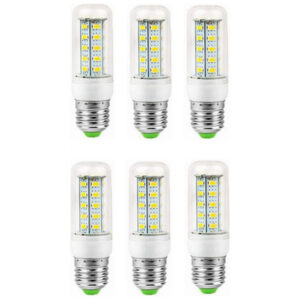 Kit 6 Lâmpadas LED Milho E27 6W 400-450Lm Luz Quente e Fria 3000K/6000K Econômicas DC12-80V Classe A+ para Iluminação Residencial e Comercial,Welsun