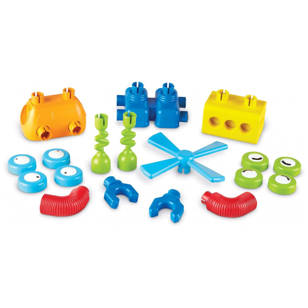 Learning Resources 1-2-3 Build It! Robot Factory – Kit de Construção STEM com 18 Peças Grandes para Crianças a partir de 2 anos - Imagem 8