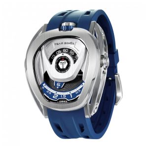 TSAR BOMBA Relógio Masculino Automático em Aço Inoxidável com Movimento Japonês Pulseira Viton e 100m Resistência à Água