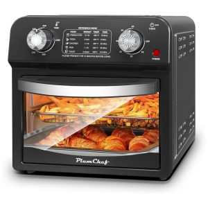 Forno Elétrico 7 em 1 com Capacidade de 12L Material de Aço Inoxidável e 5 Menus Predefinidos 110V 1500W Plum Chef GA52S Preto