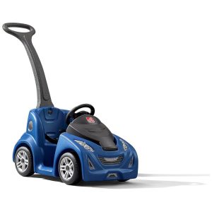 Carrinho de Passeio Infantil com Cinto de Segurança e Buzina Feito de Plástico Durável Suporta até 227 kg Para Crianças de 15 a 3 Anos Step2 Azul