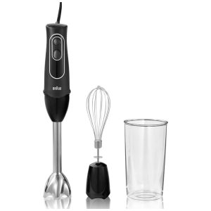 MultiQuick Mixer com 5 Velocidades e Acessórios Aço Inoxidável 300W 110v BRAUN MQ505 Preto