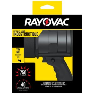 Lanterna LED 750 Lúmens Lanterna Elétrica Impermeável à Prova Dágua e Poeira RAYOVAC DIY6AASP BC Preto