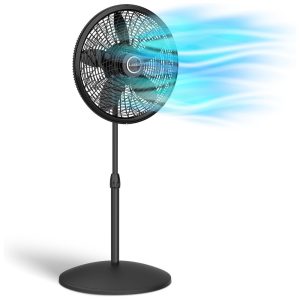 Ventilador de Torre com Altura Ajustável e 3 Velocidades para Quarto e Sala de Estar 110V Lasko 1827 Preto