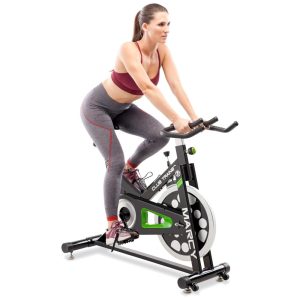 Bicicleta Ergométrica em Liga de Aço e 100 Níveis de Resistência e MARCY Preto