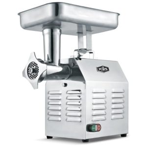 Moedor de Carne Elétrico TC 1200W 1.5HP Aço Inox 110v KWS KITCHENWARE STATION ME 22 Prateado