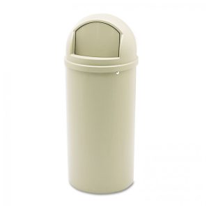 Lixeira 56 Litros com Tampa Rubbermaid Bege
