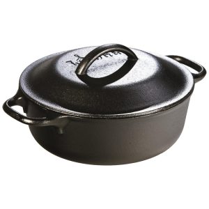 Apresentar Panela de Ferro Fundido 2L Pré Temperada com Alça de Metal LODGE L2SPKPLT Preto