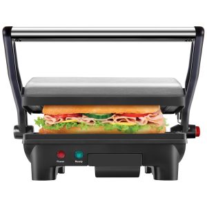 Sanduicheira Panini Antiaderentes Aço Inox 1000W 110v CHEFMAN RJ02 180 Prateado