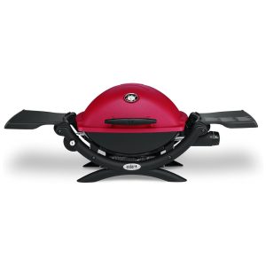Q1200 Churrasqueira a Gás Portátil com Mesa Auxiliar 8500 BTU serve até 3 Pessoas WEBER 51040001 Vermelho