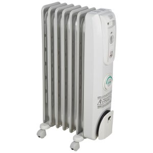 Aquecedor a Óleo Portátil 3 Configurações Temperatura Sem Montagem e Manutenção no Óleo DELONGHI EW7707CM Branco