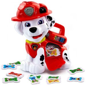 Brinquedo a Bateria Patrulha Canina Marshall com 26 Guloseimas Fonética Letras Cores e Vários Modos de Atividades para Crianças Acima de 2 Anos VTech Vermelho