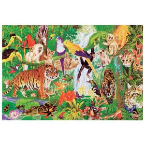 Quebra Cabeça Infantil Tema Floresta Tropical com 48 Peças Grandes para Crianças Acima de 3 Anos Melissa & Doug
