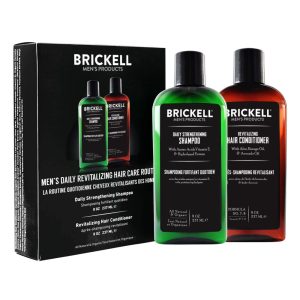 Shampoo e Condicionador Para Hos Revitaliza Força e Volume Orgânico 237ml BRICKELL MENS PRODUCTS Preto