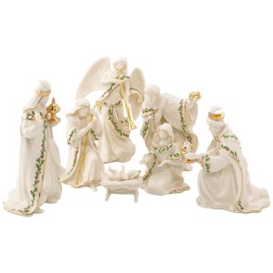 Conjunto de Presépio em Porcelana 7 Peças Lenox 806053 Branco Marfim