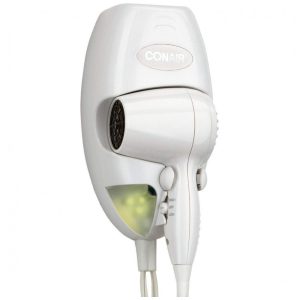 Secador de Cabelo de Parede Conair Branco com Luz Noturna LED 1600W 2 Velocidades 110V