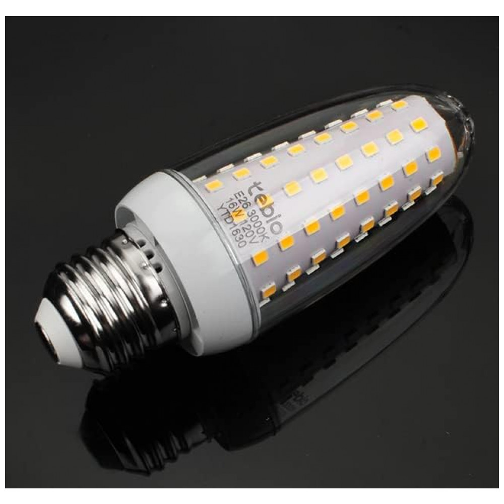 Lâmpada de Milho LED 16W Equivalente a 120W 1600 Lúmens Branco Quente 3000K E26E27 Lâmpadas de Vela LED para Casa Brilhante Pack de 4, Branco Quente 1 - Imagem 8