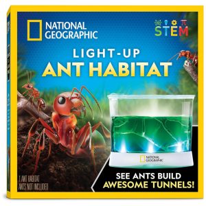 Kit Terrário Iluminado – Brinquedo Educativo STEM “Monte Seu Mundo Dino” DIY Plantas + Fósseis + Presente Criativo para Crianças National Geographic