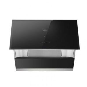 Coifa de embutir ou parede 76cm Robam preta aço inox vidro temperado motor brushless 1050 CFM 3 velocidades 110V