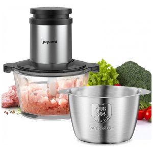 Processador de Alimentos até 8 Xícaras com 2 Tigelas JOYAMI 110V 400W Preto