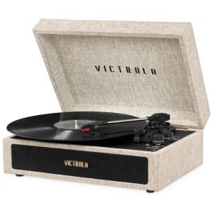 Toca Discos com Conectividade Bluetooth e 3 VelocidadesVictrola VSC580BTLBB Bege Claro