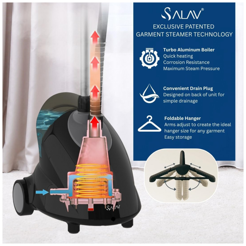 SALAV GS18DJ Passadeira,Steamer e Vaporizador de Roupas Vertical com Desligamento Automático Inteligente, - Imagem 8