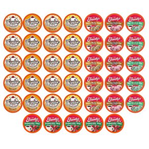 Cápsulas de Café Pacote de Amostras Variadas para Cafeteiras Keurig 2.0 K 40 Unidades TWO RIVERS COFFEE Marrom