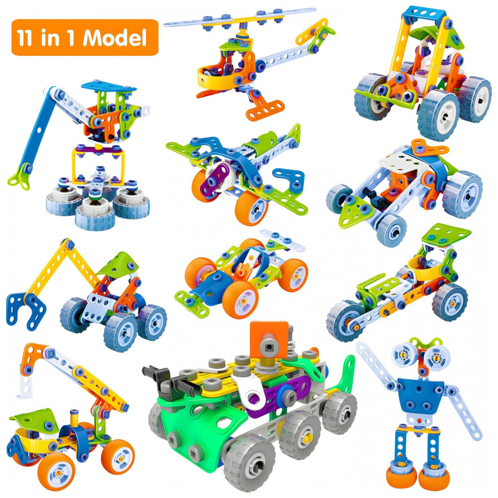 Kit de Construção STEM Educativa com 175 Peças para Crianças de 4 a 10 Anos MOONTOY - Imagem 5