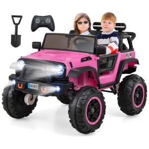 Carrinho Elétrico Infantil INFANS 2 Lugares 4x4 4 Motores 550W Jeep SUV MP3 USB Controle Remoto 24V Rosa