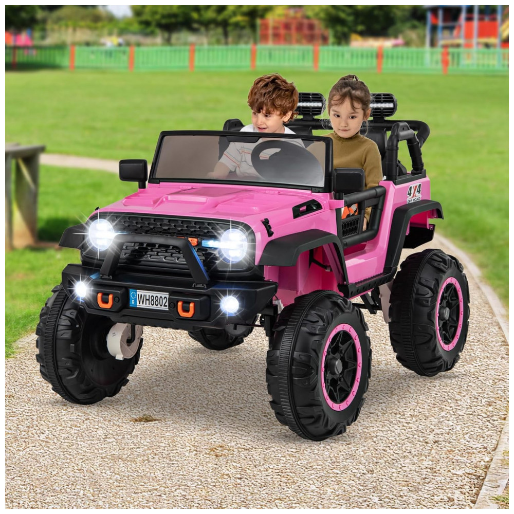 Carrinho Elétrico Infantil INFANS 2 Lugares 4x4, 4 Motores 550W, Jeep SUV, MP3 USB Controle Remoto, 24V, Rosa - Imagem 2
