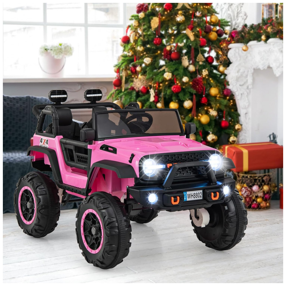Carrinho Elétrico Infantil INFANS 2 Lugares 4x4, 4 Motores 550W, Jeep SUV, MP3 USB Controle Remoto, 24V, Rosa - Imagem 7