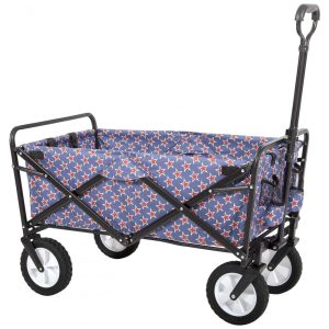 Carrinho Dobrável para Camping e Jardim Capacidade 70kg MAC SPORTS Azul Americano