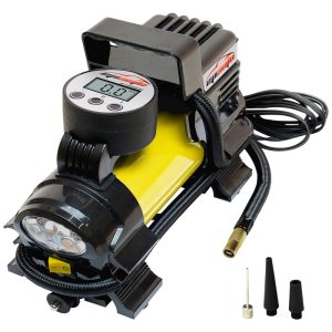Mini Compressor de Ar Elétrico Automotivo portátil 12V DC 120W 80 PSI com luz LED de emergência EPAUTO 8542042813 Amarelo