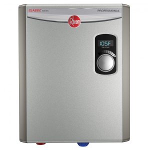 Aquecedor de Água Elétrico Tanque Zero Rheem RTEX-18 18kW 240V Cinza Modulação Automática e Vazão 167 L/min
