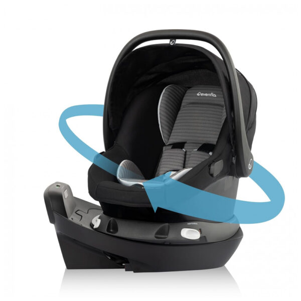 Cadeirinha Infantil Rotativa Evenflo Revolve180 LiteMax NXT Cinder Gray com SensorSafe