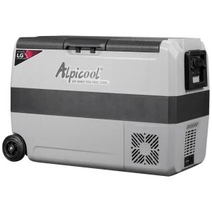 LGT50 Geladeira Cooler Elétrico 50L Portátil Automotivo com Controle de Temperatura 12 24V ALPICOOL Cinza