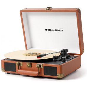 Toca-Discos Vintage Bluetooth com Gravação USBTANLANIN
