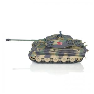 Tanque de Guerra TOUCAN RC HOBBY German King Tiger 3888A com Controle Remoto Escala 116 Verde