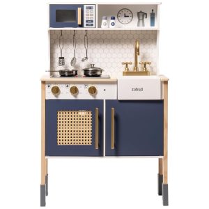 Cozinha Educativa de Madeira ROBUD com Luzes e Sons para Meninos e Meninas - Brinquedo de Faz de Conta Presente Interativo para Crianças