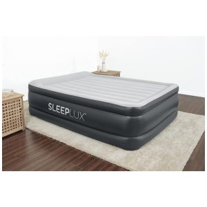 Colchão Inflável Casal Queen com Bomba Embutida e Travesseiro Para até 300KG SLEEPLUX Preto