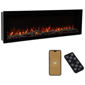 Lareira Elétrica Linear Inteligente Highmark 1524 cm da Modern Ember - Chama Premium com 10 Cores Design Oculto Elegante Instalação Embutida