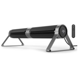 Ventilador de Torre e Circulador de Ar Horizontal com Controlo Remoto 3 Definições de Velocidade 110V Vornado Airbar 4 Preto